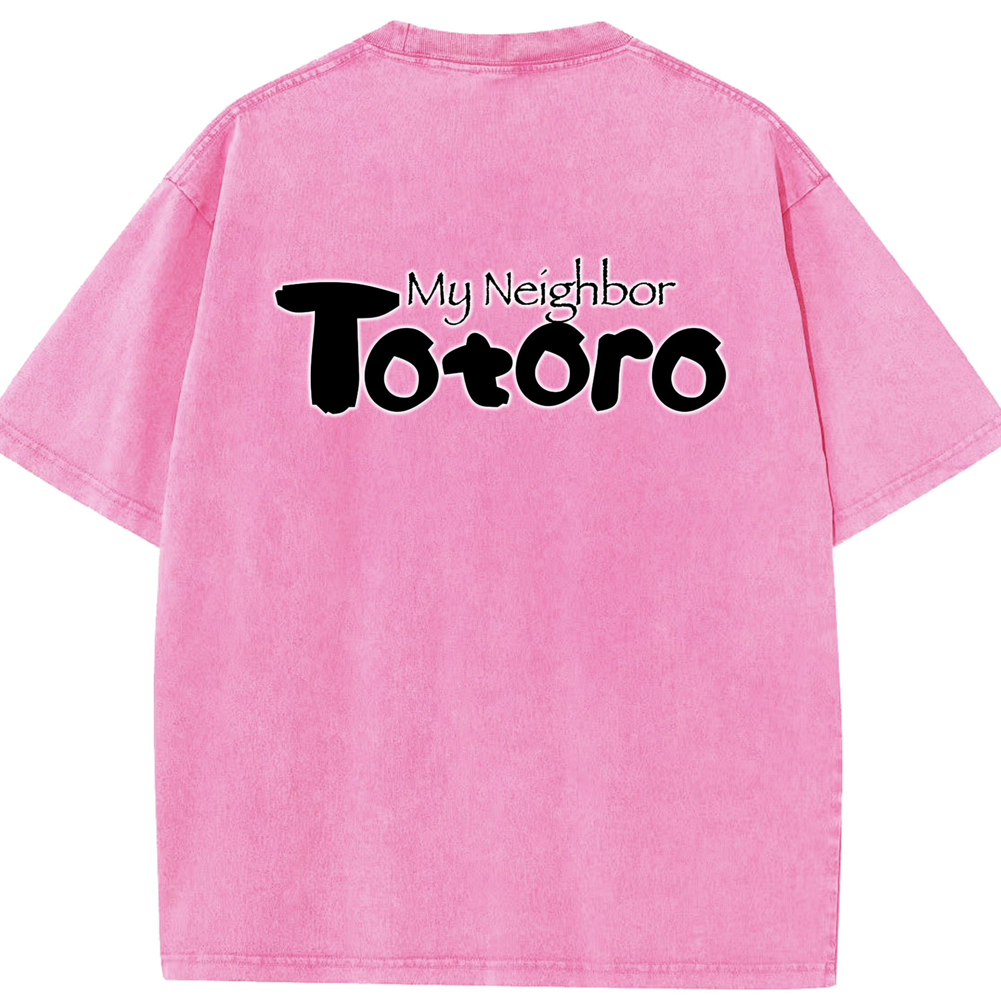 （画像用） となりのトトロ 草壁メイ 草壁サツキ My Neighbor Totoro Satsuki Kusakabe Mei Kusakabe 綿100% ヴィンテージ風 半袖Tシャツ（背面プリント）